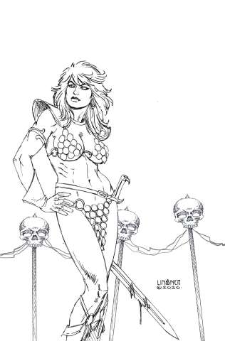 Red Sonja: The Price of Blood #3 (21 Copy Linsner B&W Virgin Cover)