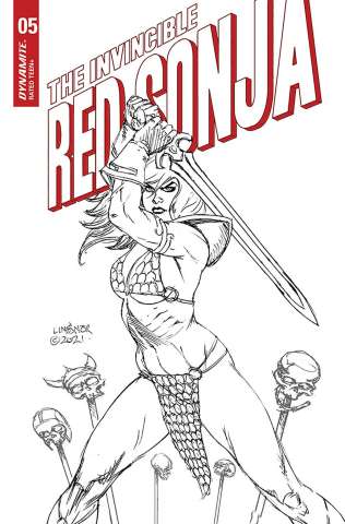 The Invincible Red Sonja #5 (25 Copy Linsner B&W Cover)