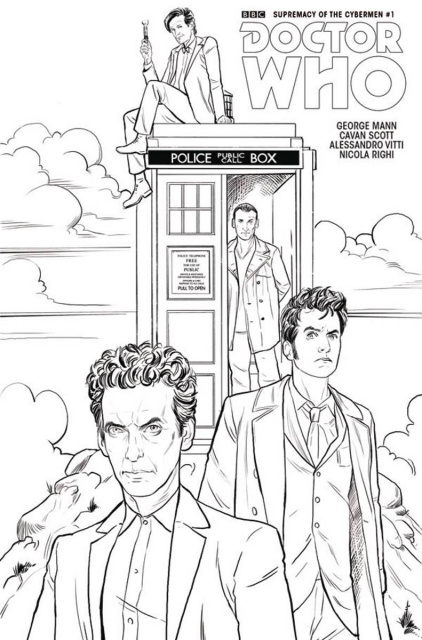 Doctor Who: Supremacy of the Cybermen #1 (Coloring Book Cover)