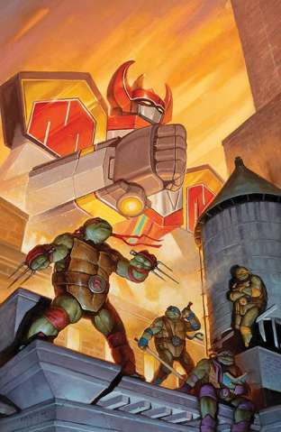 Mighty Morphin Power Rangers / Teenage Mutant Ninja Turtles II #4 (100 Copy Cardstock Cover)