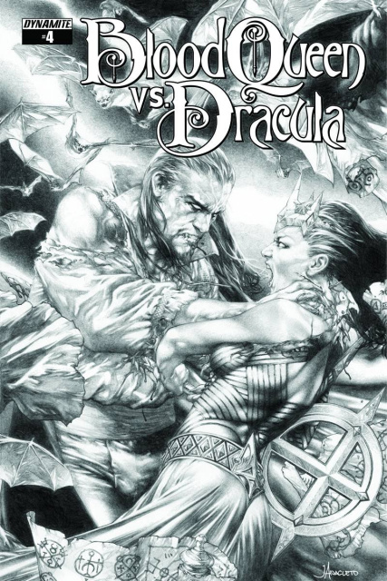Blood Queen vs. Dracula #4 (10 Copy Anacleto B&W Cover)