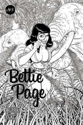 Bettie Page #3 (10 Copy Kano B&W Cover)