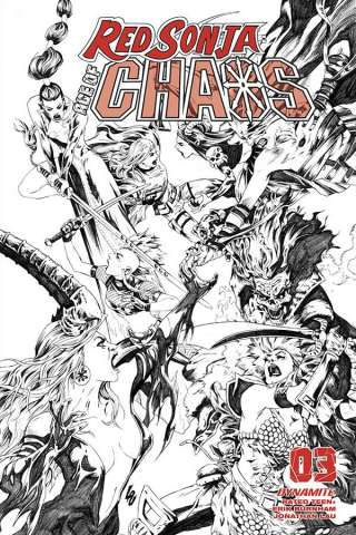 Red Sonja: Age of Chaos #3 (35 Copy Lau B&W Cover)