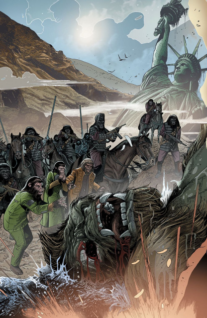 Kong on The Planet of the Apes #1 (Connecting Magno Cover)