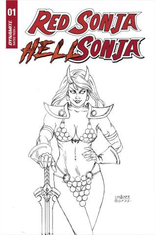 Red Sonja: Hell Sonja #1 (20 Copy Linsner B&W Cover)