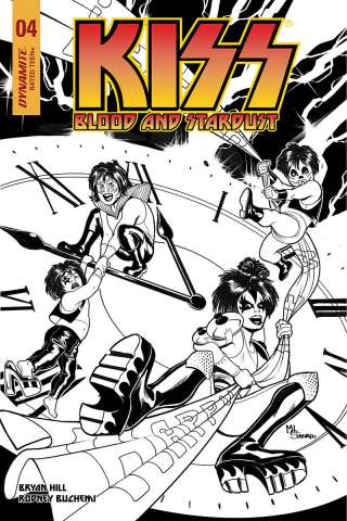 KISS: Blood and Stardust #4 (30 Copy Sanapo B&W Cover)