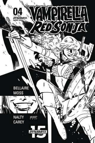 Vampirella / Red Sonja #4 (40 Copy Romero & Bellaire B&W Cover)