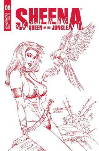 Sheena: Queen of the Jungle #8 (10 Copy Linsner Fiery Red Cover)