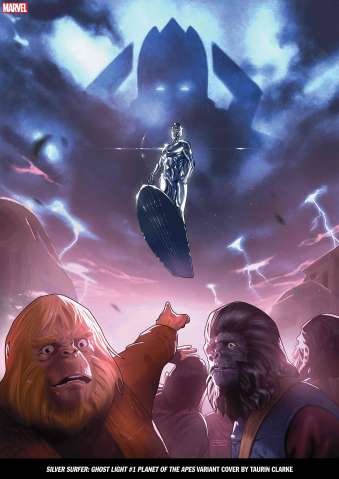Silver Surfer: Ghost Light #1 (Clarke Planet of the Apes Cover)