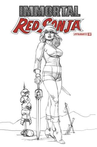 Immortal Red Sonja #7 (15 Copy Linsner B&W Cover)