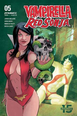 Vampirella / Red Sonja #5 (Moss Then & Now Cover)