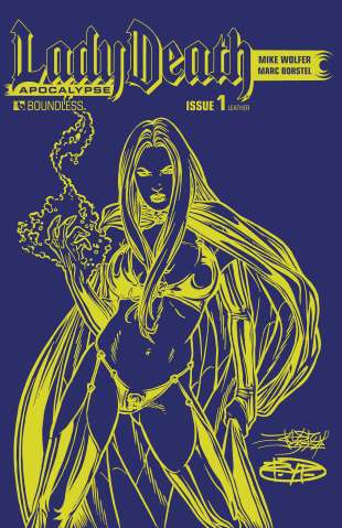 Lady Death: Apocalypse #1 (Azure Leather Cover)