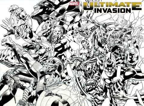 Ultimate Invasion #1 (50 Copy Hitch B&W Cover)