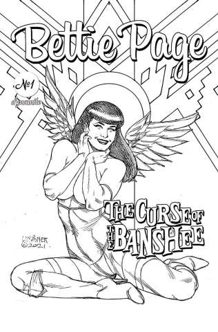 Bettie Page and The Curse of the Banshee #1 (20 Copy Linsner Pencils Cover)