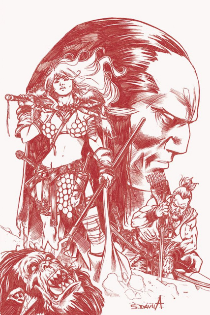 Red Sonja: Birth of the She-Devil #4 (21 Copy Davila B&W Cover)