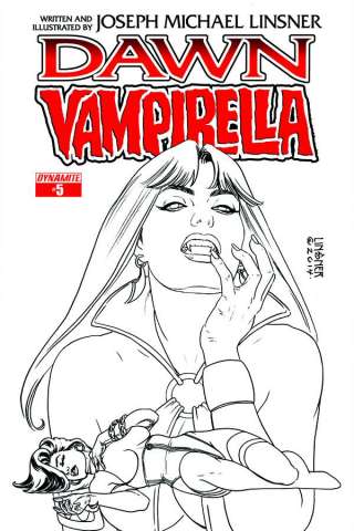 Dawn / Vampirella #5 (10 Copy Linsner B&W Cover)