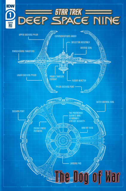 Star Trek: Deep Space Nine - The Dog of War #1 (25 Copy Schematic Cover)