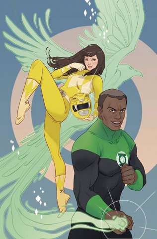 Justice League / Power Rangers #1 (Green Lantern / Yellow Ranger Cover)