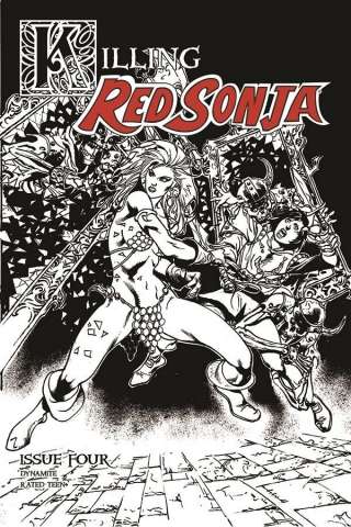 Killing Red Sonja #4 (7 Copy Castro B&W Cover)