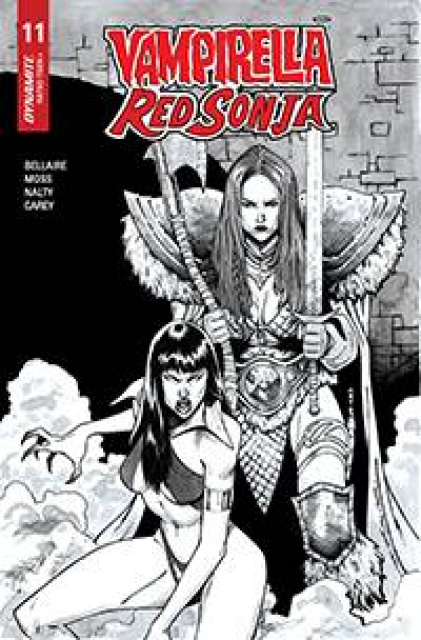 Vampirella / Red Sonja #11 (15 Copy Peeples B&W Homage Cover)