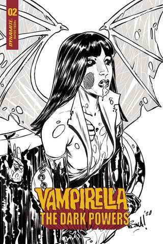 Vampirella: The Dark Powers #2 (15 Copy Federici Zombie B&W Cover)