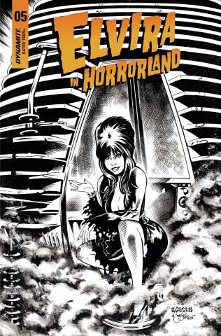Elvira in Horrorland #5 (10 Copy Acosta B&W Cover)
