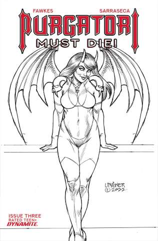 Purgatori Must Die! #3 (7 Copy Linsner Line Art Cover)