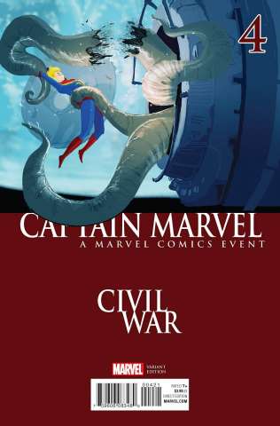 Captain Marvel #4 (Campion Civil War Cover)