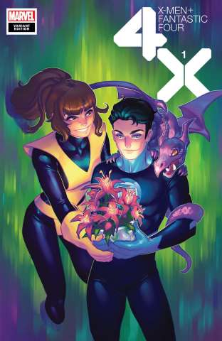 X-Men + Fantastic Four #1 (Hetrick Flower Cover)