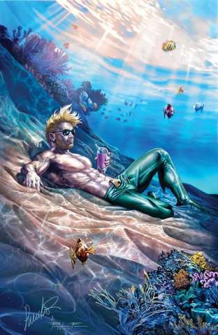 Aquaman #1 (1:25 Salvador Larroca Card Stock Cover)