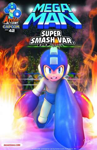 Mega Man #42 (Super Smash Cover)