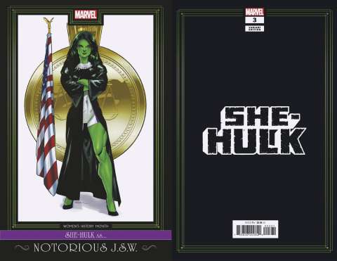 She-Hulk #3 (Bazaldua Womens History Cover)