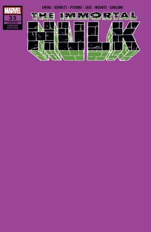 The Immortal Hulk #33 (Purple Cover)