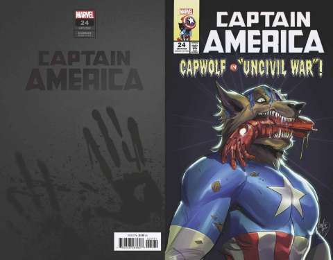 Captain America #24 (Andolfo Cap Wolf Horror Cover)