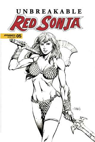 Unbreakable Red Sonja #5 (Finch B&W Cover)