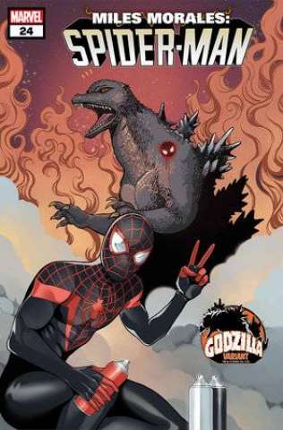 Miles Morales: Spider-Man #24 (Romy Jones Godzilla Cover)