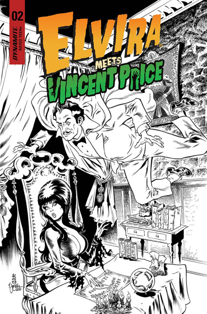 Elvira Meets Vincent Price #2 (25 Copy Acosta Line Art Cover)