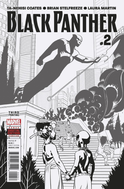 Black Panther #2 (Stelfreeze B&W 3rd Printing)