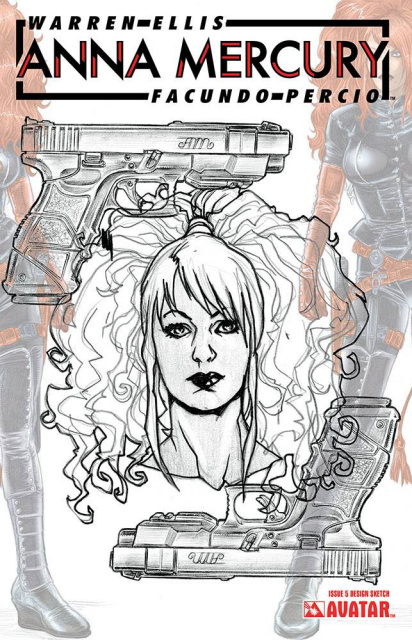 Anna Mercury #5 (Design Sketch Cover)