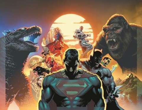 Justice League vs. Godzilla vs. Kong #1 (Christian Duce Godzilla Roar Sound Fx Gatefold Cover)