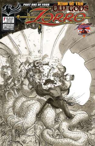 Zorro: Rise of the Old Gods #1 (B&W Kaluta Cover)