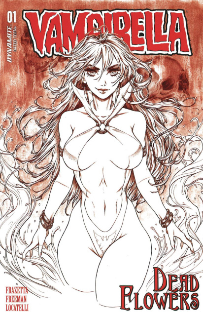 Vampirella: Dead Flowers #1 (Red Line Art Signed Cover)
