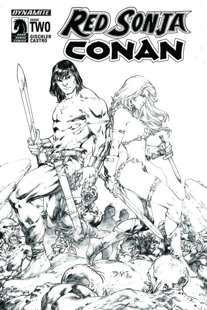 Red Sonja / Conan #2 (15 Copy Benes B&W Cover)