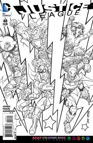 Justice League #48 (Adult Coloring Book Cover)