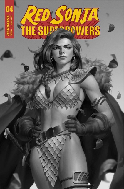 Red Sonja: The Superpowers #4 (Premium Yoon B&W Cover)