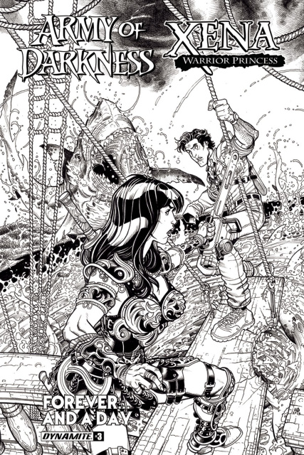 Army of Darkness / Xena: Forever... And a Day #3 (10 Copy B&W Cover)
