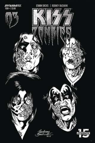 KISS: Zombies #3 (30 Copy Buchemi B&W Cover)
