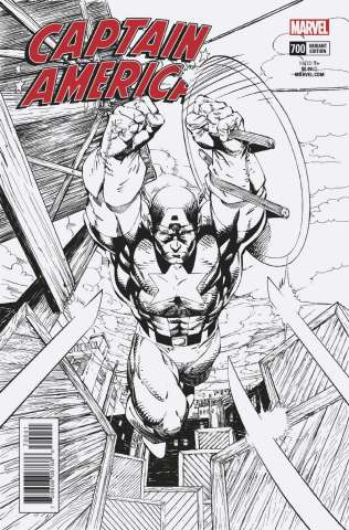 Captain America #700 (Jim Lee Remastered B&W Cover)