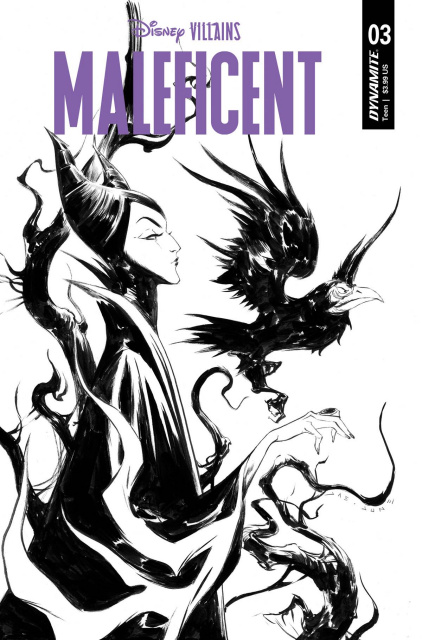 Disney Villains: Maleficent #3 (10 Copy Jae Lee B&W Cover)