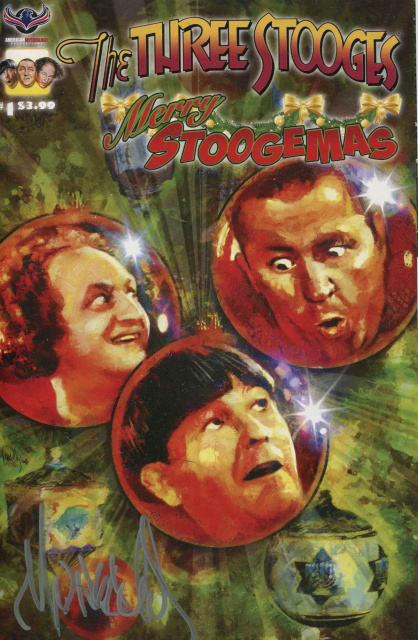 The Three Stooges: Merry Stoogemas (Signed Wheatley Cover)